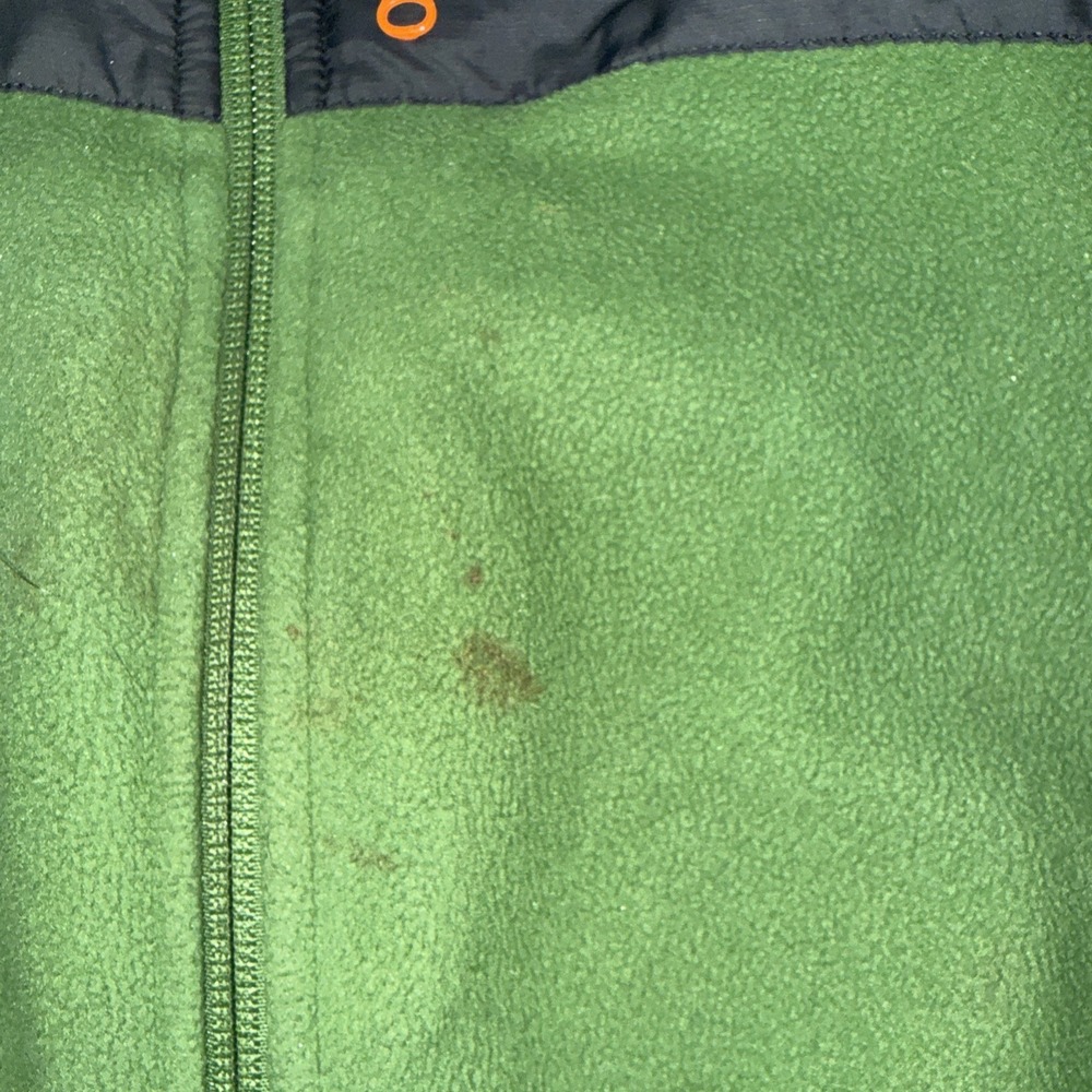 The North Face Fleece Full-Zip Jacket Outdoor Hiking Men's Size L Green Grey - Picture 3 of 8